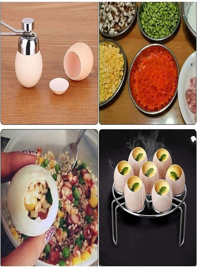 ROXBURY Stainless Steel Egg Cracker Topper Cutter Raw/Soft Hard Boiled Egg Stopaer Shell Removal for Breakfast Kitchen Tool (Pack of 1) - Image 5